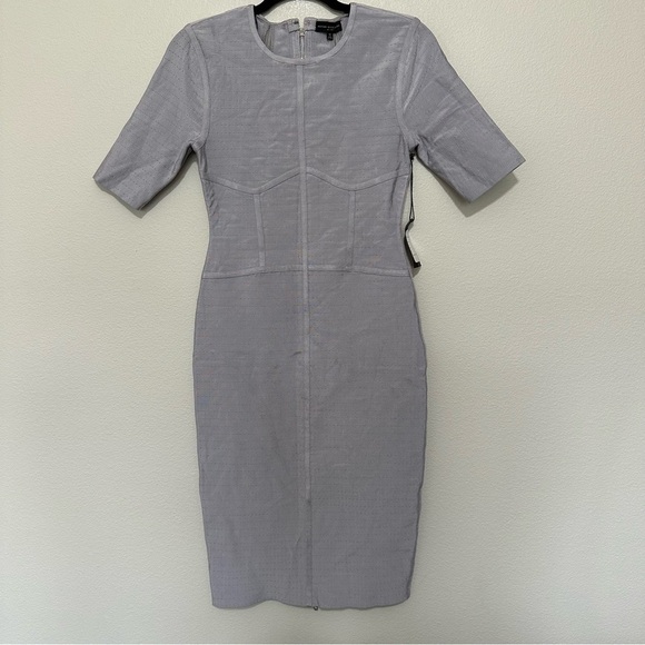 NWT with defect Mariam anna Barska below knee short sleeve bandage dress medium - Picture 1 of 4